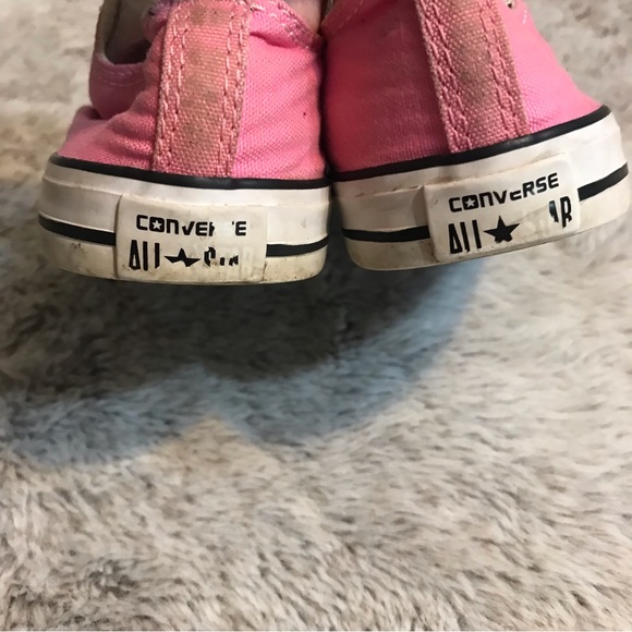 Converse ⚜️ Girls Light Pink One Star Low Top Tennis Shoes - Picture 8 of 10